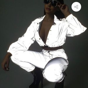 Reflective track suit size small